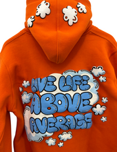 Load image into Gallery viewer, Above the Cloudz Hooded Sweatshirt [Orange]
