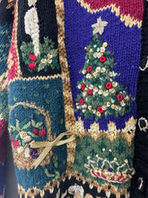 Load image into Gallery viewer, Vintage Button Front Christmas Cardigan
