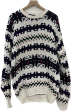 Load image into Gallery viewer, Vintage Snowflake Christmas Crewneck Sweater
