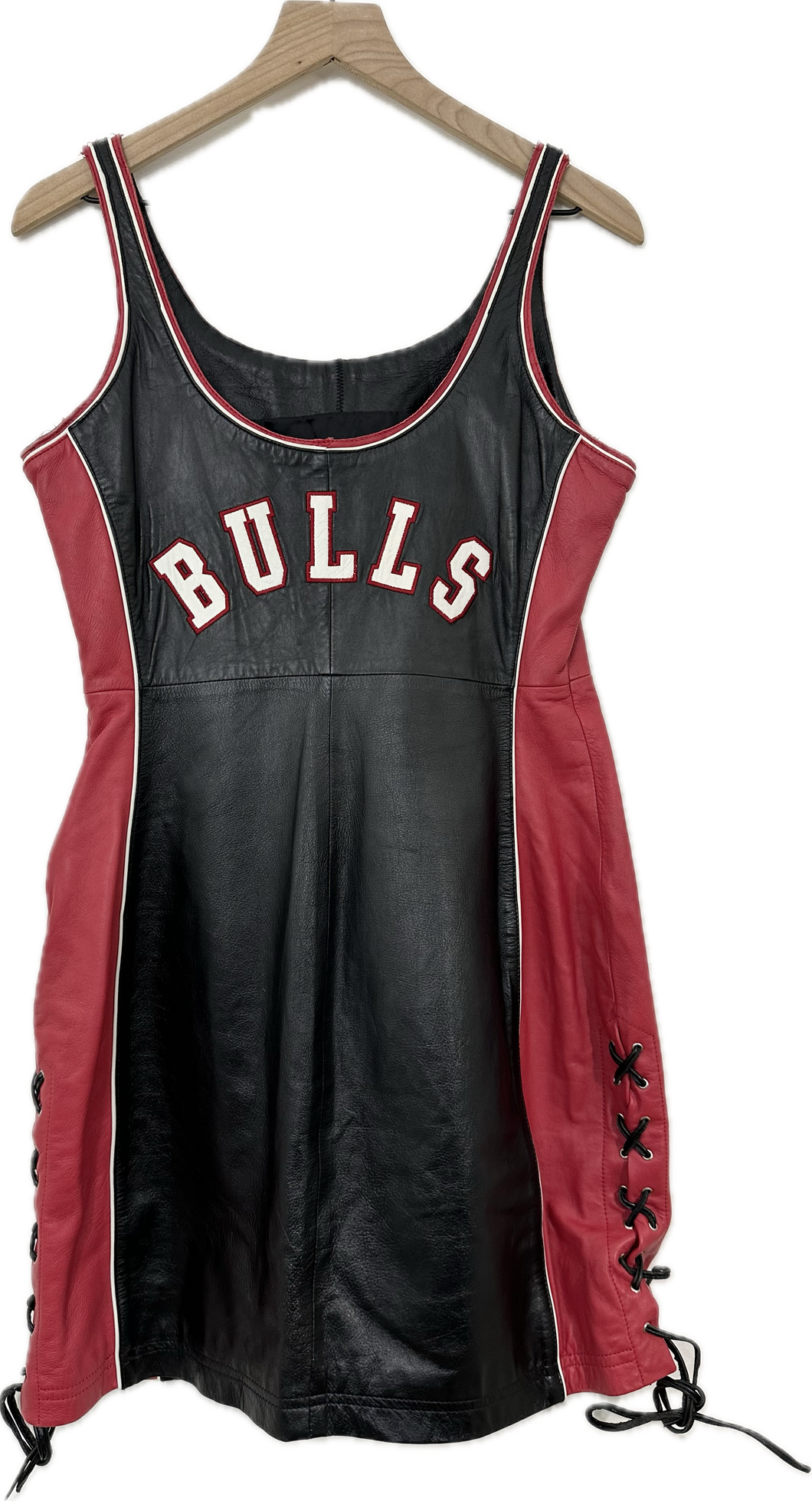 Vintage Chicago Bulls Leather Lace Up Jersey Dress