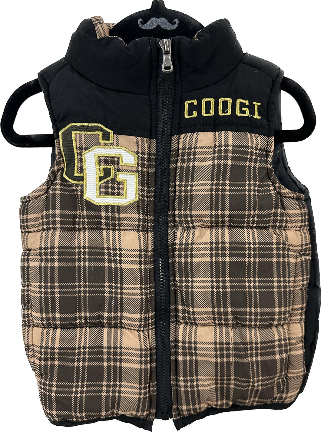 Coogi Plaid Youth Puffer Vest