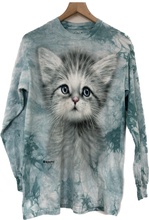 Load image into Gallery viewer, Tie-Dye Kitten Long Sleeve T-Shirt
