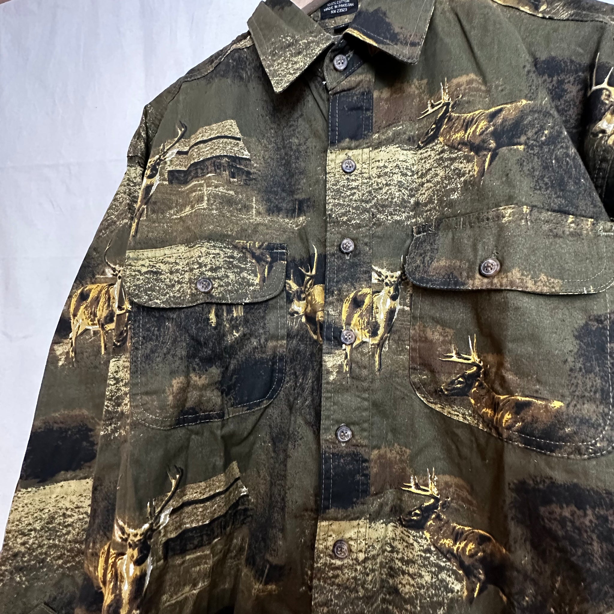 AOP Woods Camo Print x Deer Print Button Up Shirt – Above Average Threadz