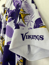 Load image into Gallery viewer, Minnesota Vikings Vacation Button Up Polo Shirt
